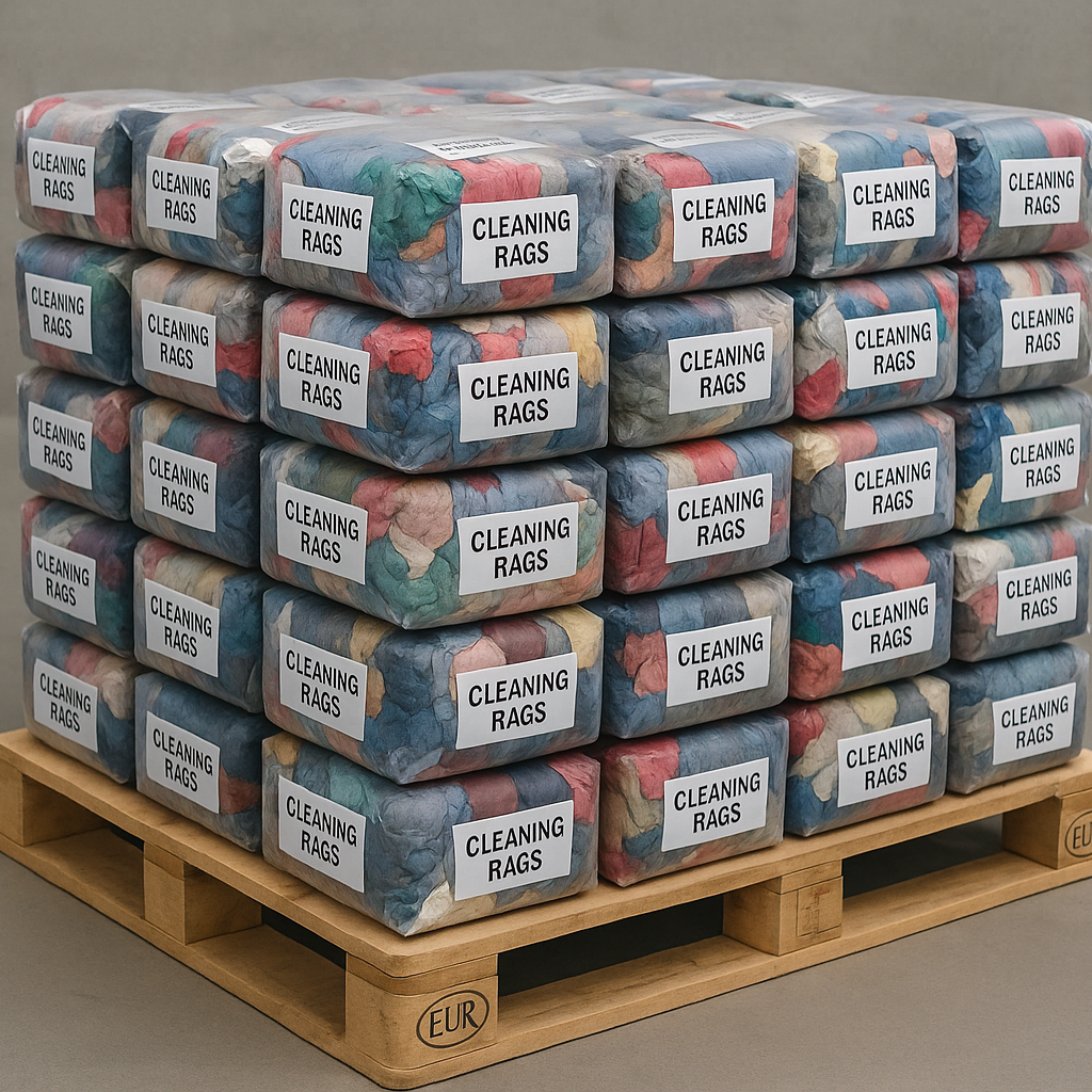 30 Beutel Putzlappen auf Europalette