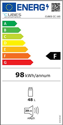 Coca Cola PopArt Kühlschrank 48 L, kleine Getränke Kühlschrank mit Glastür, perfekt für Partys und Handel, energieeffizient, 51 cm hoch, 98 kWh/Jahr - Flaschenkühlschrank Klein