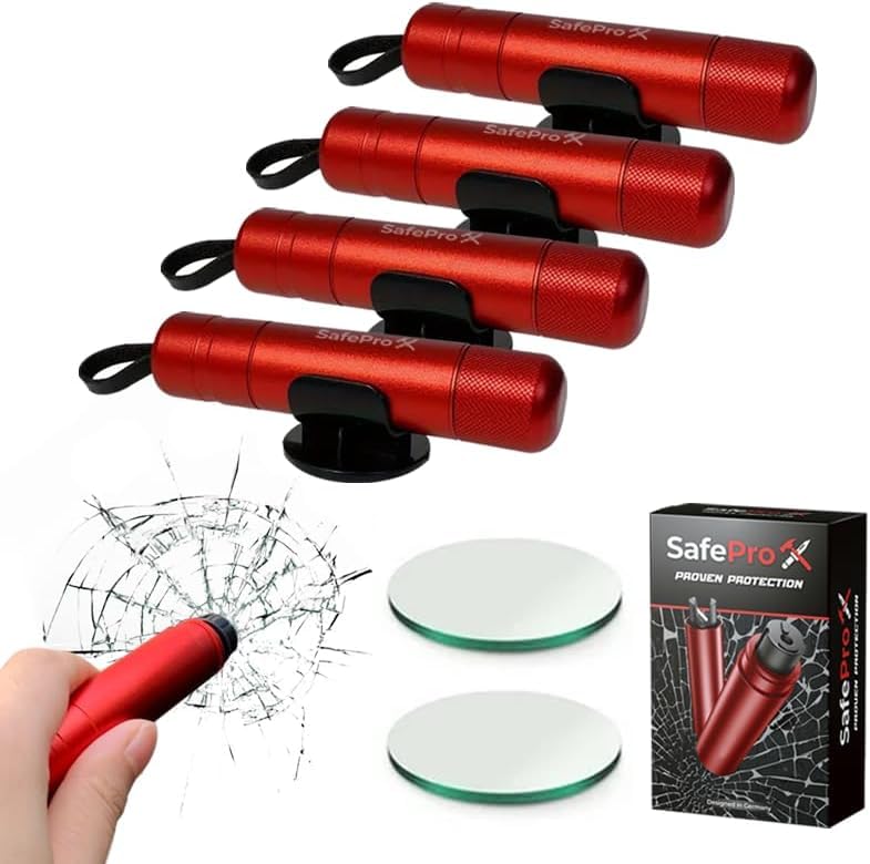 Notfallhammer für Auto, lebensrettender Fensterbrecher und Gürtelschneider, kompaktes Rettungswerkzeug für schnelle Unfallhilfe und Sicherheit unterwegs