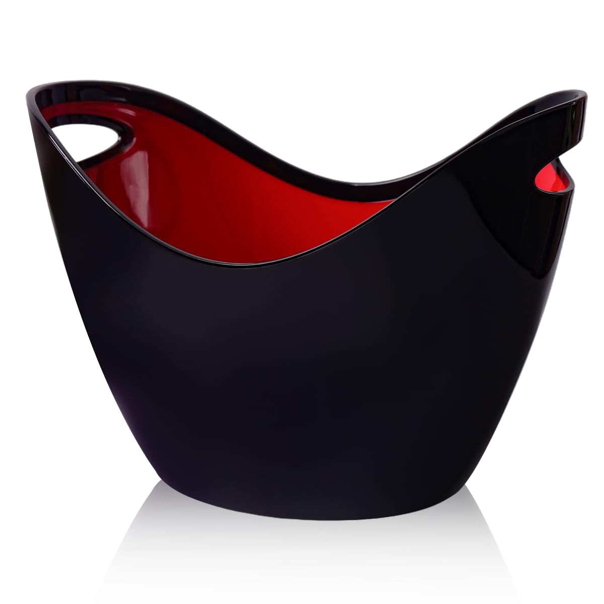 8L Eiseimer, Champagnereimer, Eiseimer, Weinkühler, Champagnerkühler, großer Eiseimer, Küchenobst und Gemüselagerbehälter (Clear)