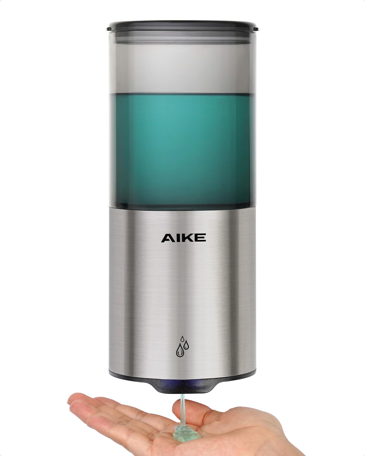 Automatischer Seifenspender für Flüssigseife, Wandmontage für Küche und Badezimmer, IPX7 Wasserdicht 400ml mit Edelstahl Gebürstetes