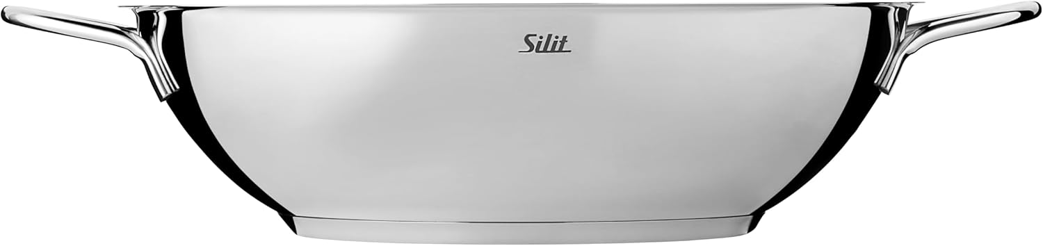 Edelstahl Wok für Induktion Geschirrspüler Safe Diameter 32 cm / NEU & OVP!