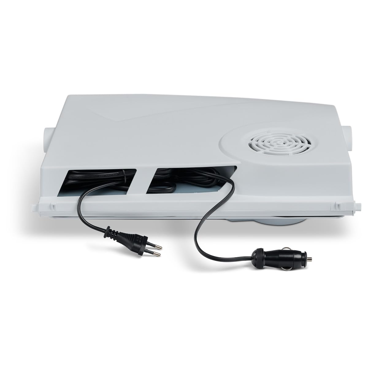 Elektrische Kühlbox, 12V und 230V, 26L, blau - Mini-Kühlschrank für Auto, Camping, Urlaub, Boot, Festivals - leicht, tragbar, mit praktischem Kabelfach und Eco/Max Modus