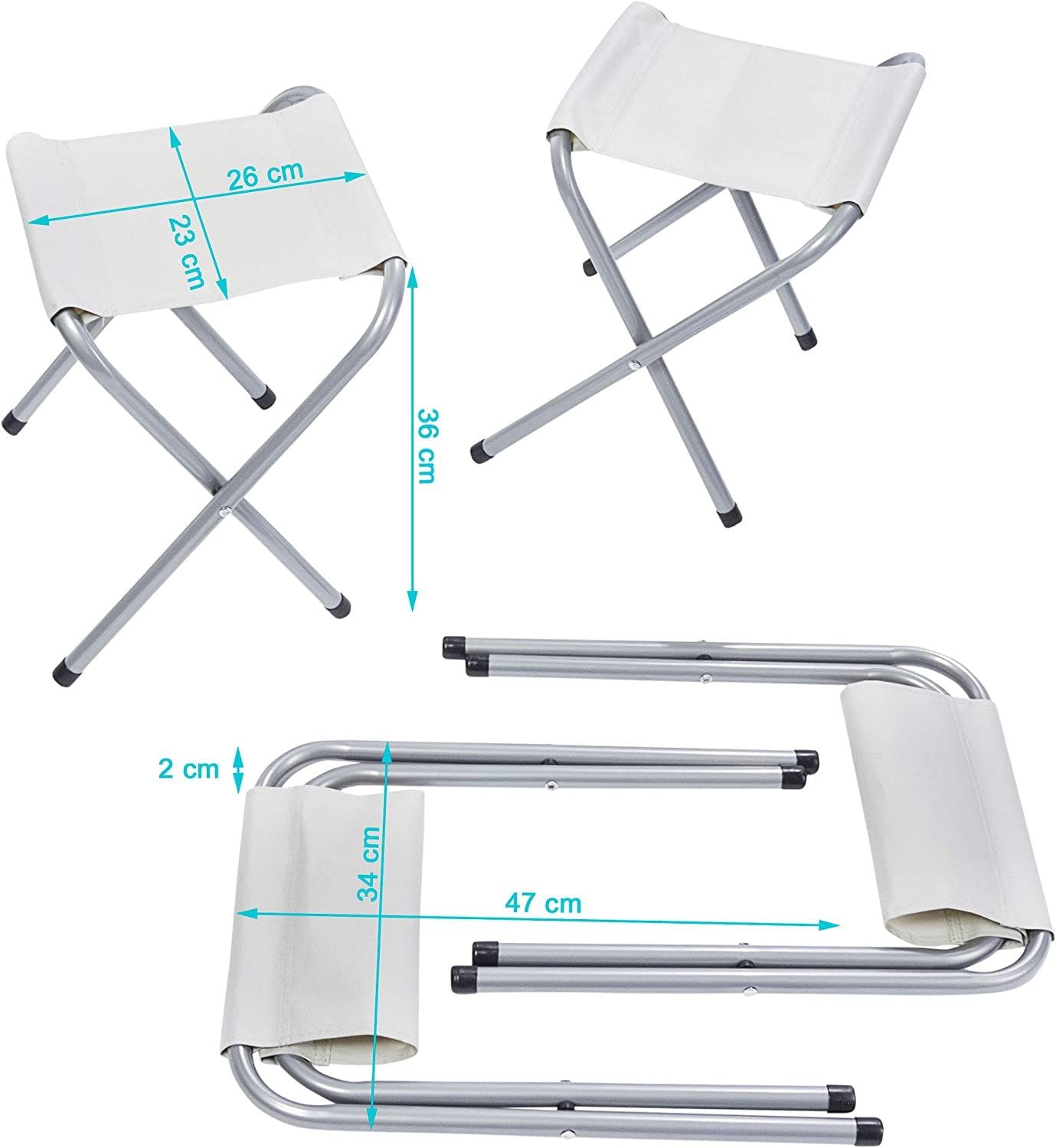 Multifunktionaler Klapptisch, für Camping, Märkte, Tapetentisch, für Feste im Garten, höhenverstellbar, schwarz