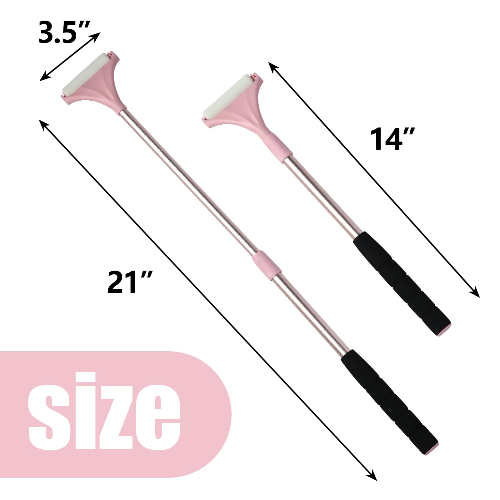 Mini Lotion Applikator Lotionsbürste Kosmetik Applikator Körperpflege Hautpflegewerkzeug mit drei Ersatzköpfen, verstellbar