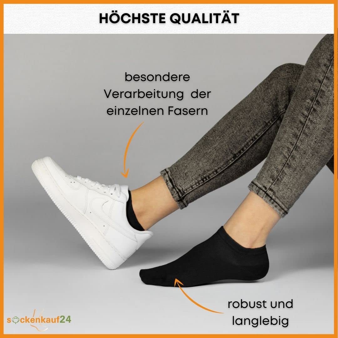 10 Paar Premium Trainer Socken für Männer und Frauen aus besegneter Baumwolle mit Comfort Bund ohne Drucknaht