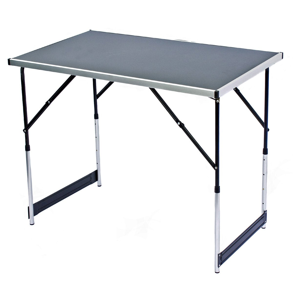 Multifunktionaler Klapptisch, für Camping, Märkte, Tapetentisch, für Feste im Garten, höhenverstellbar, schwarz