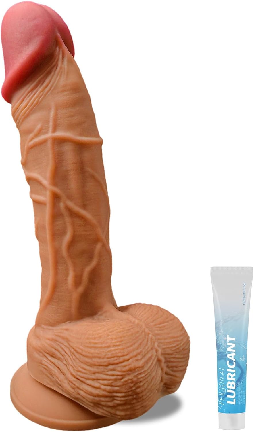 17,8 cm Realistisches Silikon Dildo Soft Sex Toy mit Saugbecher für Frauen, Dilo Tail Dildos Sex Toy für Frauen und Männer, Dildo für G-Punkt & Stimulation mit Hoden für Anfänger