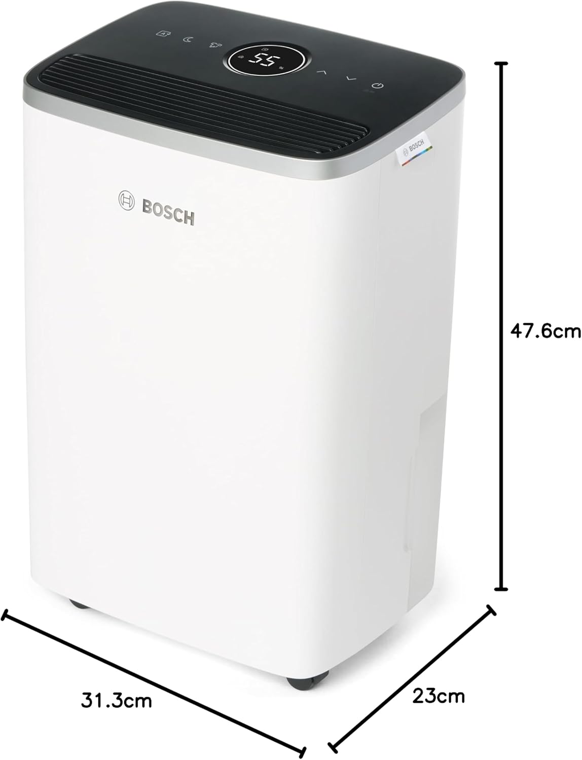 Bosch Dry, Luftentfeuchter, Für Räume bis zu 33 m² | Einfach, Effizient, Leise, Ideal für Deine Wohnung & die schnelle Trocknung Deiner Wäsche