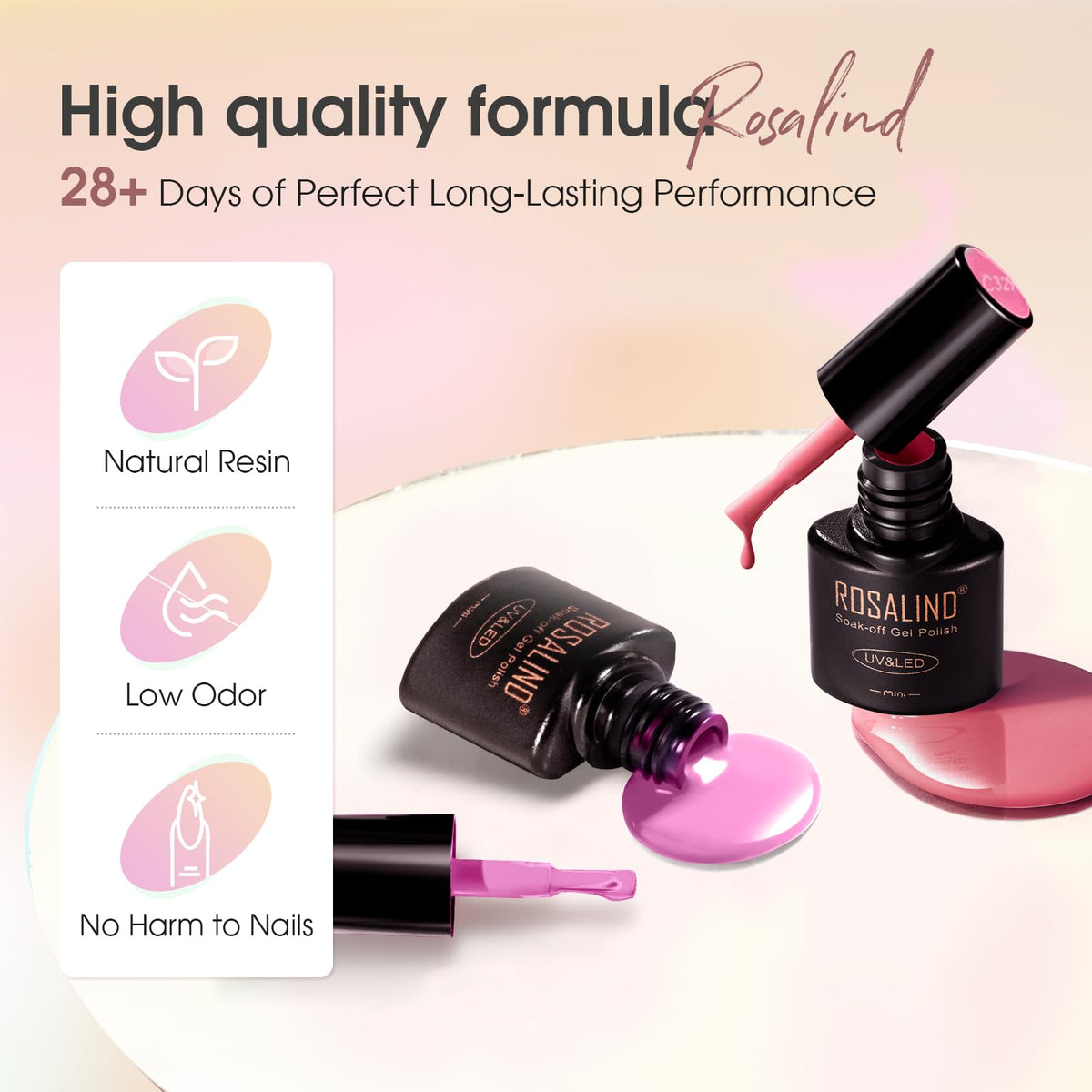 UV Nagellack Set Weiß Rosa Violett Rot Grün Blau Gel