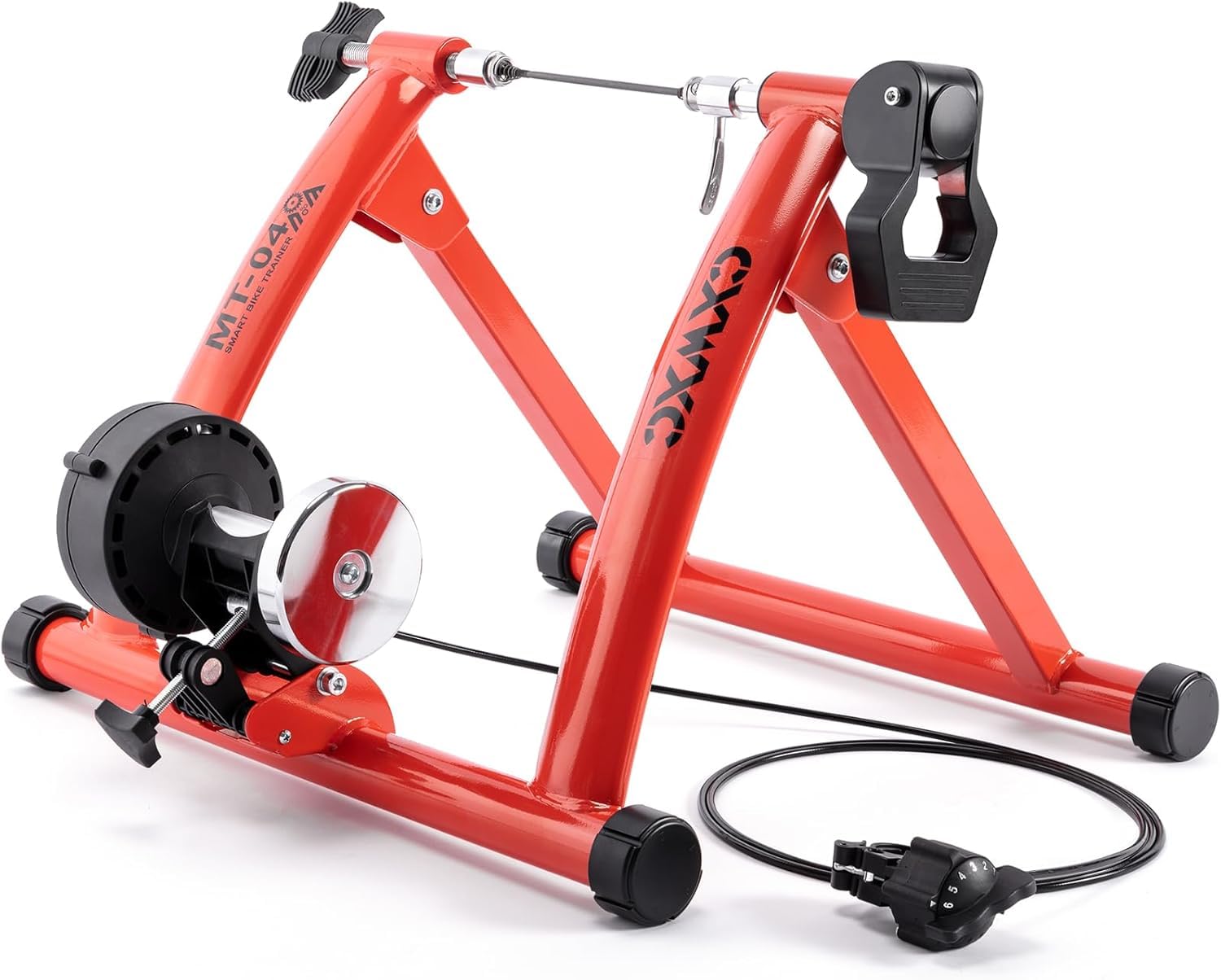 Fahrrad Rollentrainer, Klappbar Stahl Bike Trainer mit Schnellspanner Vorderradunterlage Radtrainer für 26-29 Zoll Fahrradtraining Fahrradfahren Zuhause Indoor