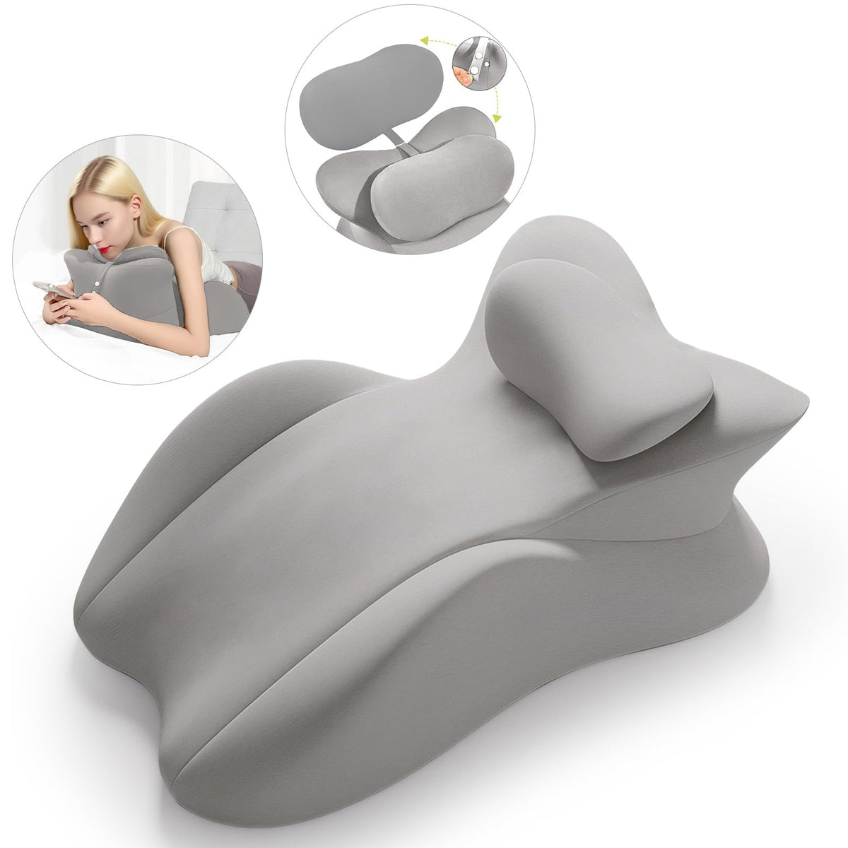 Keilkissen, Lesekissen Entspannungskissen für Bett, Sofa und Boden