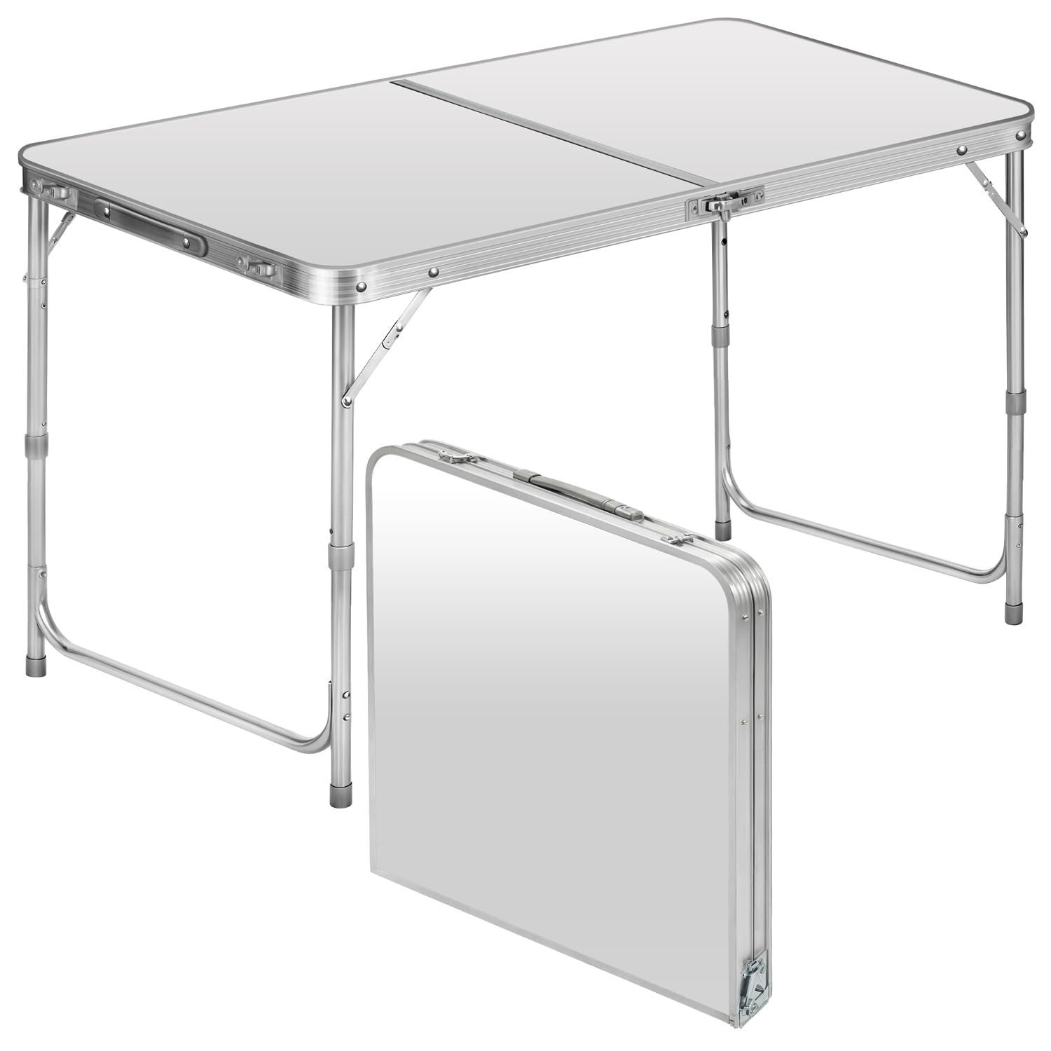 Multifunktionaler Klapptisch, für Camping, Märkte, Tapetentisch, für Feste im Garten, höhenverstellbar, schwarz