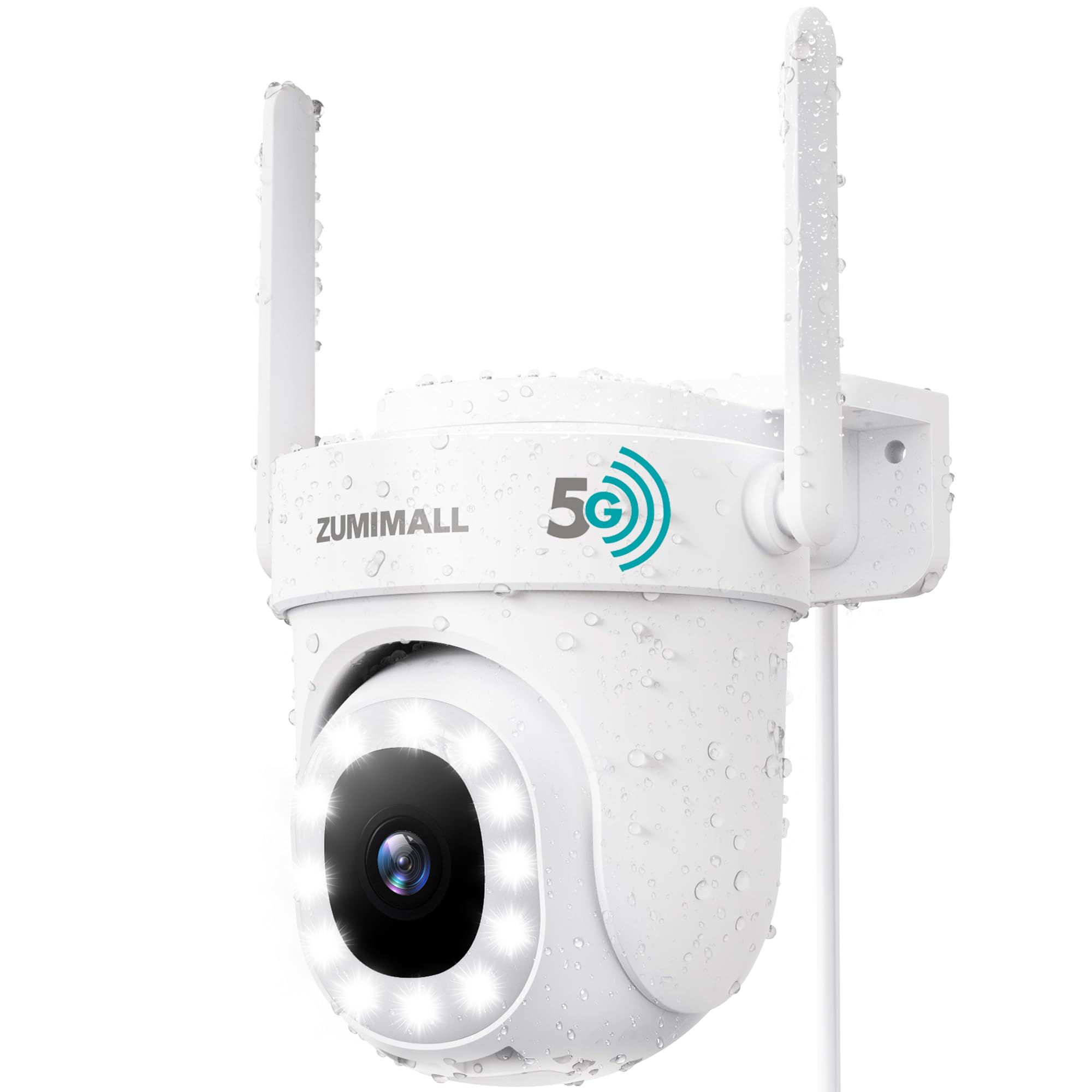 Überwachungskamera Aussen 5G/2,4GHz WLAN Kamera Überwachung aussen Kabelgebunden, 355°/90° PTZ, 24/7 Aufnahme,Nachtsicht,Cloud-Speicher,KI-Erkennung