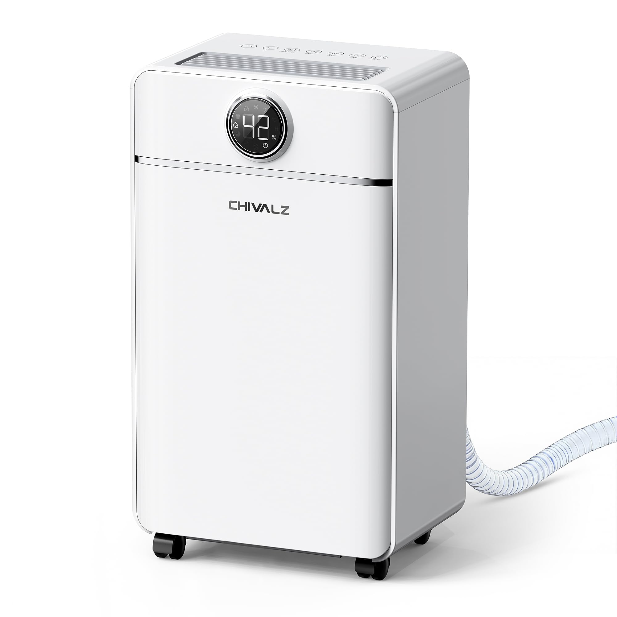 Luftentfeuchter Elektrisch, Auto Raumentfeuchter Elektrisch 30m²/120m³, Raumentfeuchter mit 3 Betriebsmodi, 24H Timer, Automatische Abtauung, Energieeinsparung - Geeignet für Keller, 1 Pack