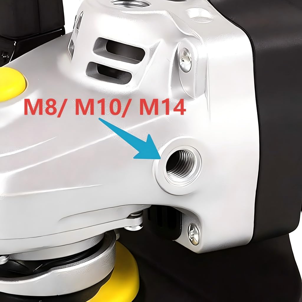 Absaugaufsatz Absaughaube für Winkelschleifer inkl. 125 mm Diamantschleiftopf PROFI QUALITÄT – Bürsten auswechselbar – 99% universal passend – verstärkter Adapterring – M14 Adapter