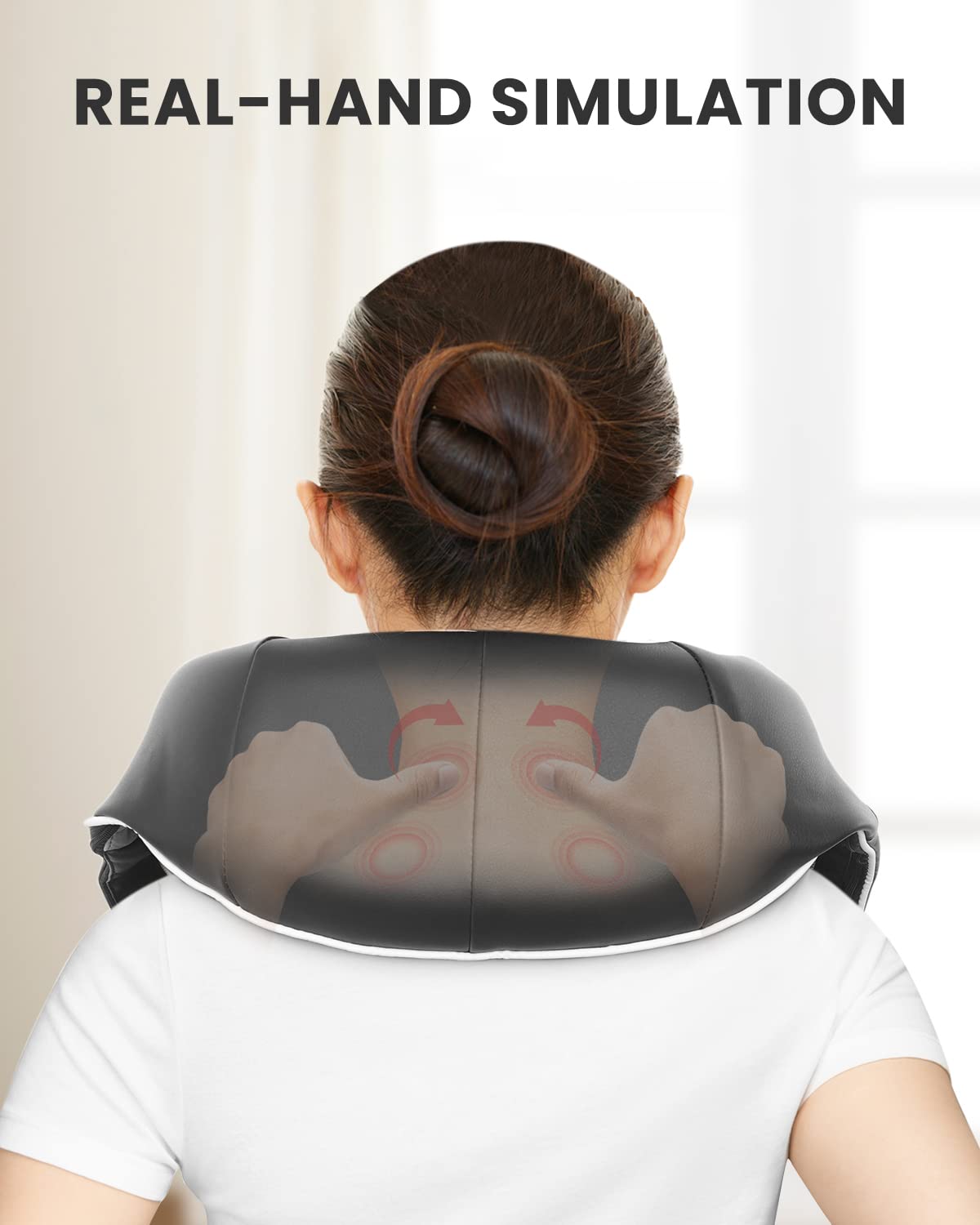 Massagegerät Schulter Nackenmassagegerät mit Wärme, Shiatsu Massagegerät mit 3D-Massage von tiefem Gewebe, Massage für Nacken, Rücken, Beine, Füße, Geschenke für Frauen, Geschenke für Männer