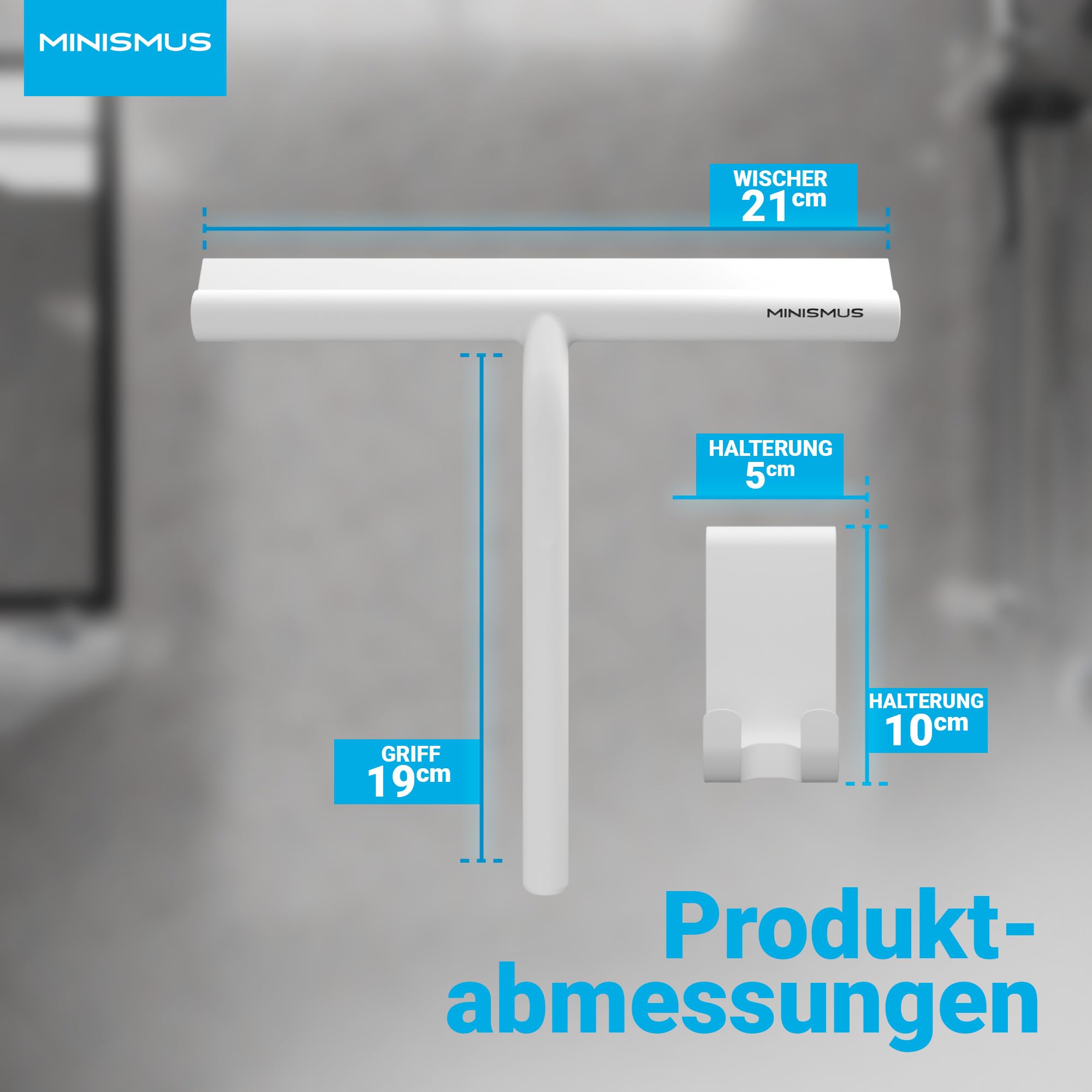 Fensterabzieher mit Aufhänger – Profi Abzieher Dusche - Duschabzieher – Schlierenfrei – Hochwertiger Silikon - Antirutsch