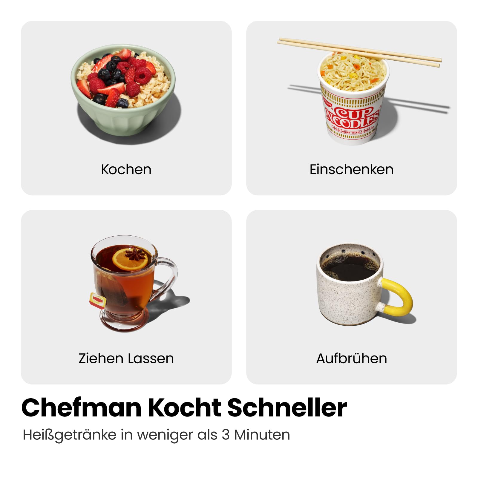 Elektrischer Wasserkocher Glas mit Teesieb, 1.8 Liter, LED-Anzeige / BPA-Frei, 2200 Watt, Edelstahl