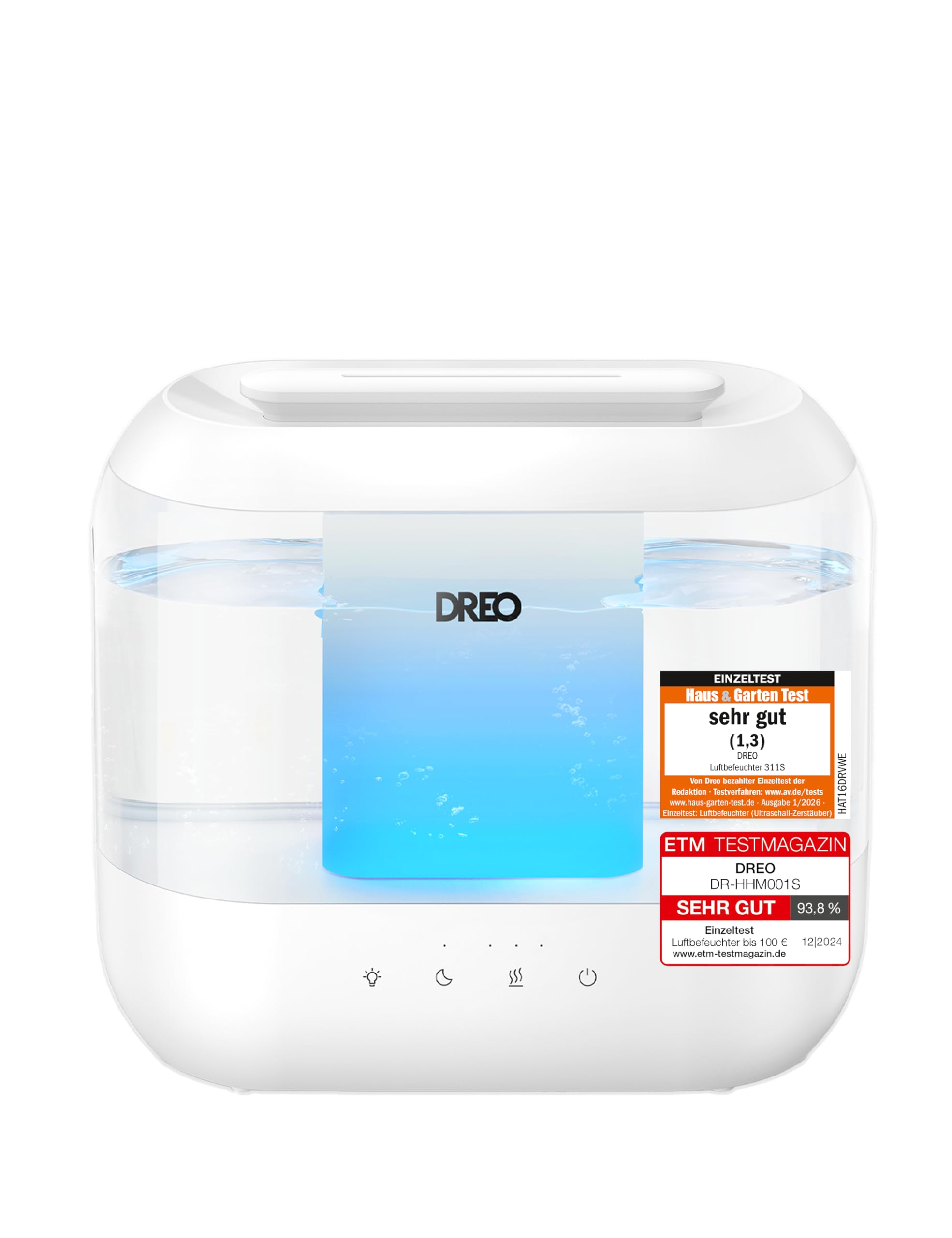 Smart Luftbefeuchter für Schlafzimmer, oben befüllbarer 4L Supergroßer Kühler Nebel Humidifier mit Öl Diffusor und Nachtlicht, 36 Stunden Laufzeit, leiser Ultraschall Luftbefeuchter Zuhause