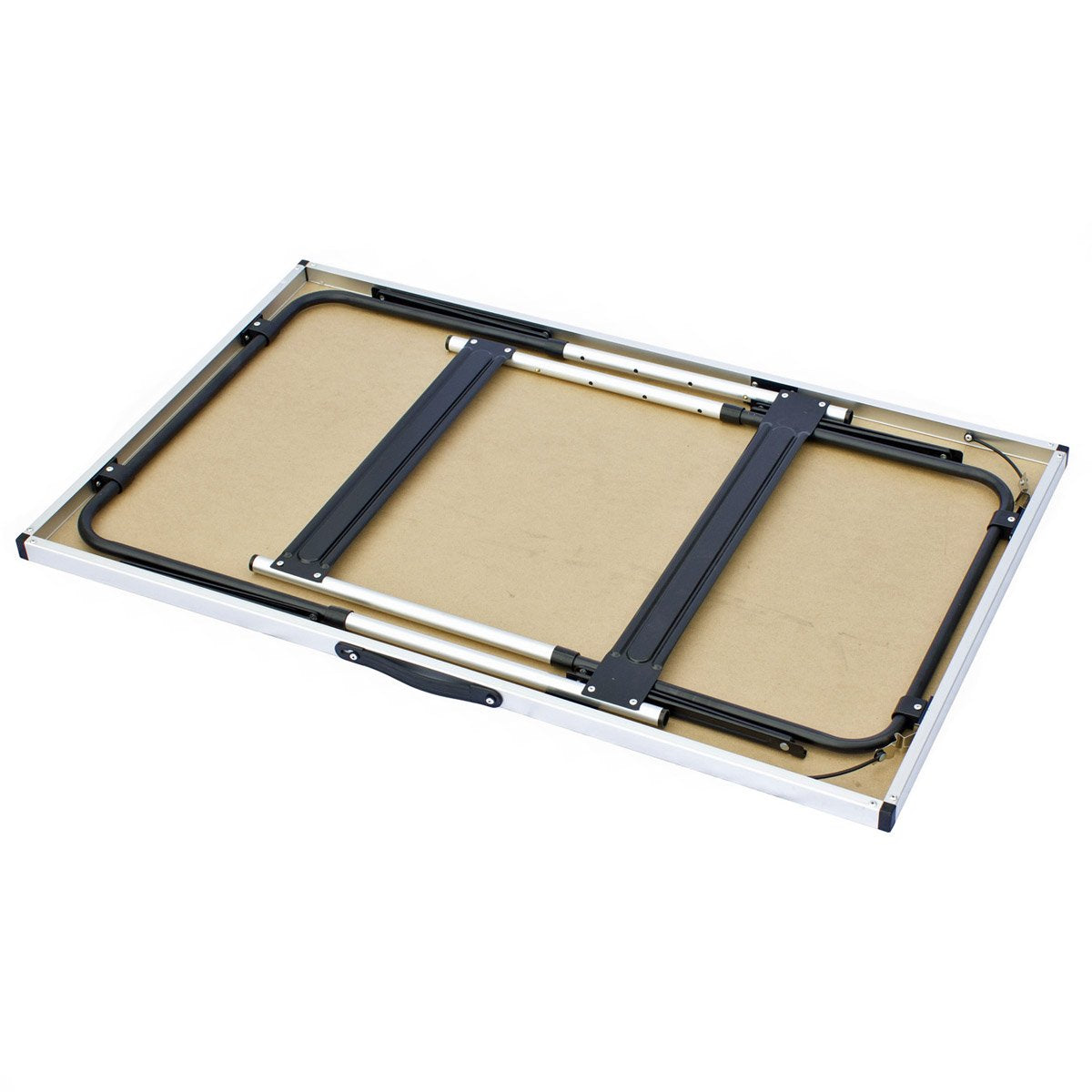 Multifunktionaler Klapptisch, für Camping, Märkte, Tapetentisch, für Feste im Garten, höhenverstellbar, schwarz