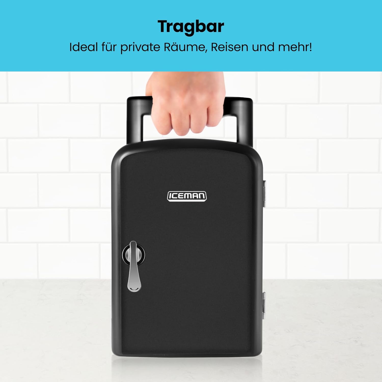 Iceman Portable Eraser Board Mini Fridge, Cools and Heats, 4 Liters