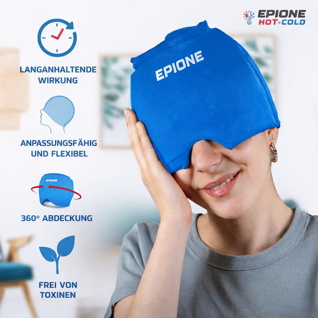 Kühlpads Epione 3XL Gelkissen kalt/warm – mit elastischem Gurt und Stoffhülle – wiederverwendbar zur Schmerzlinderung bei Muskel‑ und Gelenkschmerzen, Verletzungen und Physiotherapie