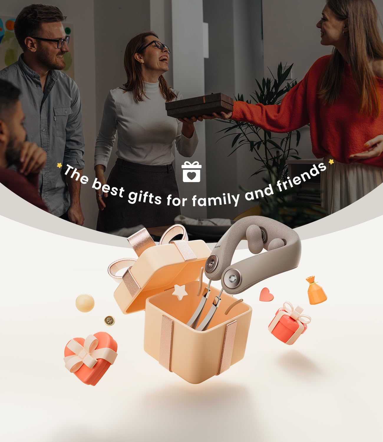 Massagegerät Schulter Nackenmassagegerät mit Wärme, Shiatsu Massagegerät mit 3D-Massage von tiefem Gewebe, Massage für Nacken, Rücken, Beine, Füße, Geschenke für Frauen, Geschenke für Männer