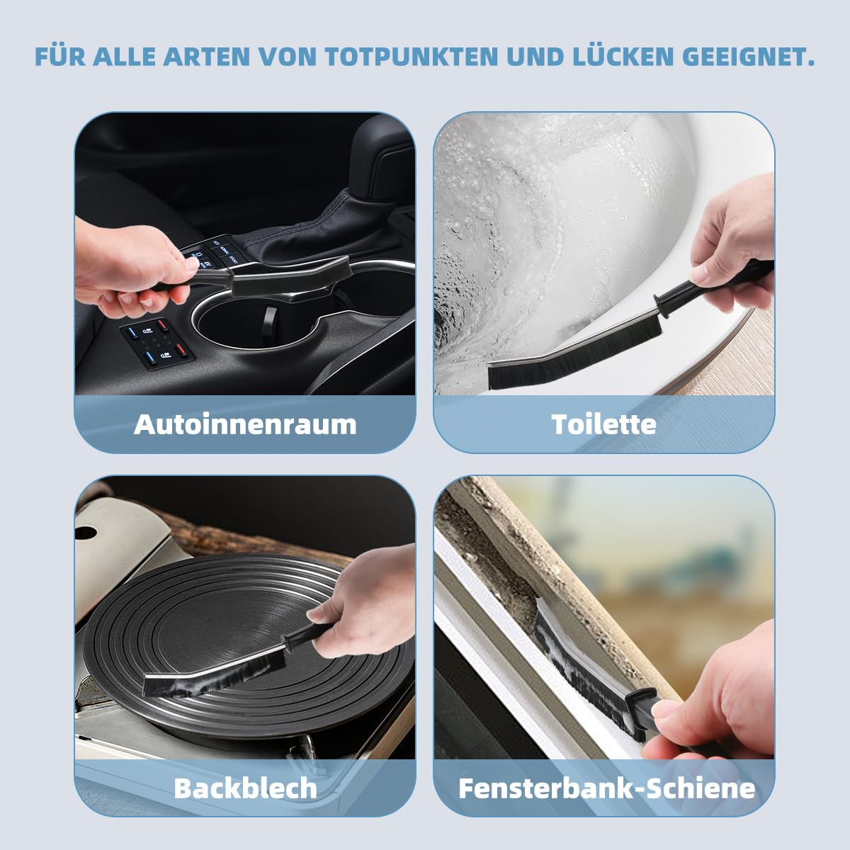 3 Stück Hartborsten Eckenreinigungsbürste, Fugenbürste, Spaltreinigungsbürste, Fugenreinigungsbürste, Fugenbürste Bad, Reinigungsbürste für Fliesenböden Küche Badezimmer