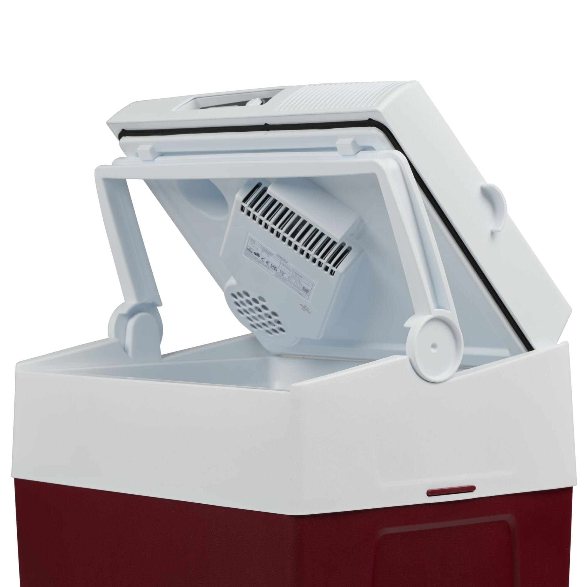Elektrische Kühlbox, 12V und 230V, 26L, blau - Mini-Kühlschrank für Auto, Camping, Urlaub, Boot, Festivals - leicht, tragbar, mit praktischem Kabelfach und Eco/Max Modus