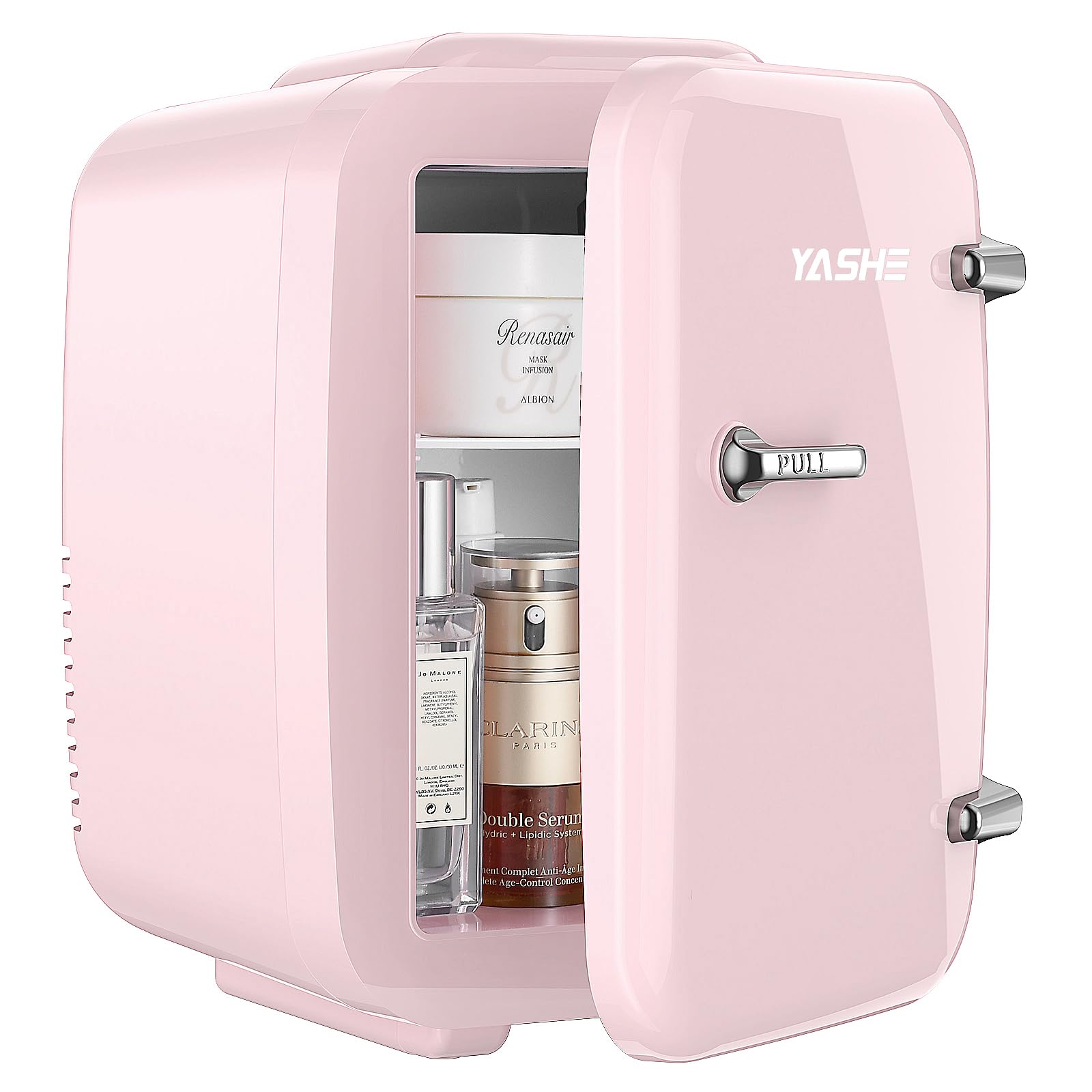 Mini Kühlschrank, 4 Liter Mini-Kühlschränke für Kosmetik, Getränke, 220V AC/ 12V DC Thermoelektrische Kühlung und Erwärmung, Kleiner Kühlschrank für Schlafzimmer, Büro, Wohnheim, Auto