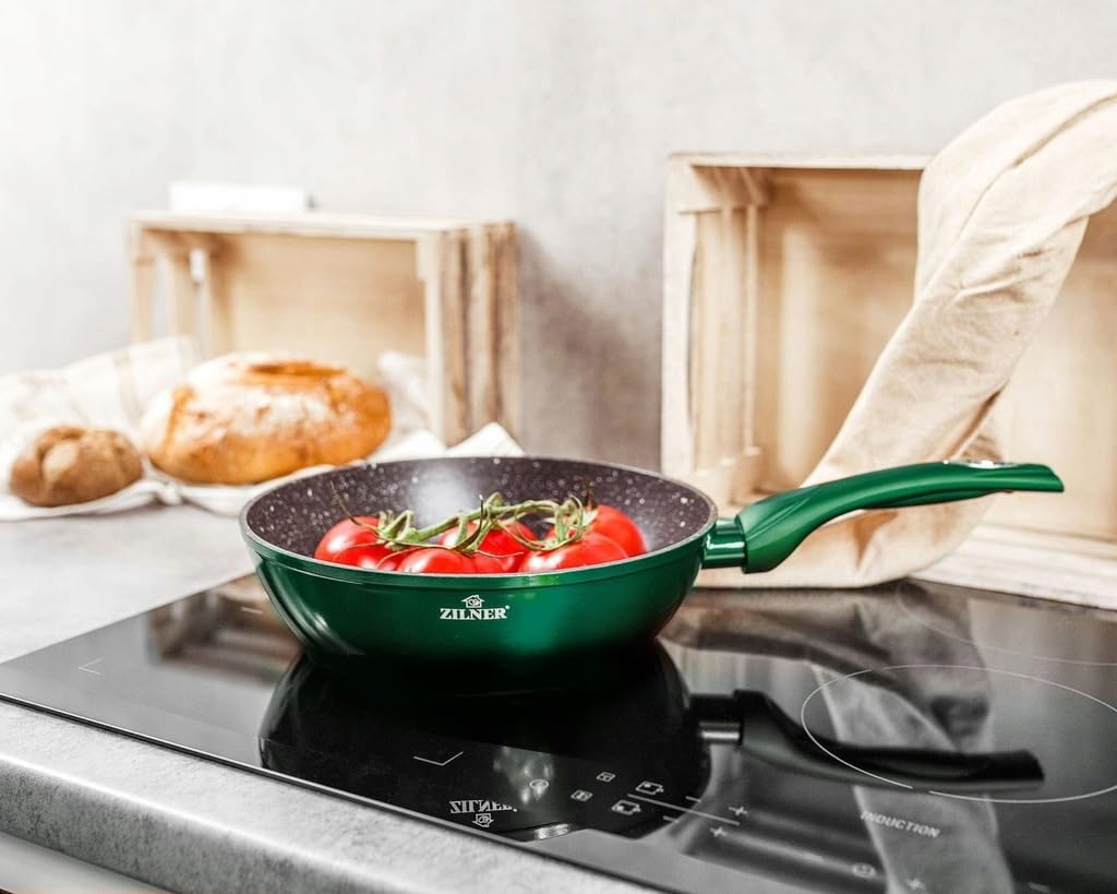 Ensemble de casseroles et poêles - Batterie de cuisine 21 pièces - revêtement en marbre - avec couvercles en verre / Vente de liquidation - NEUF ET SCELLÉ !