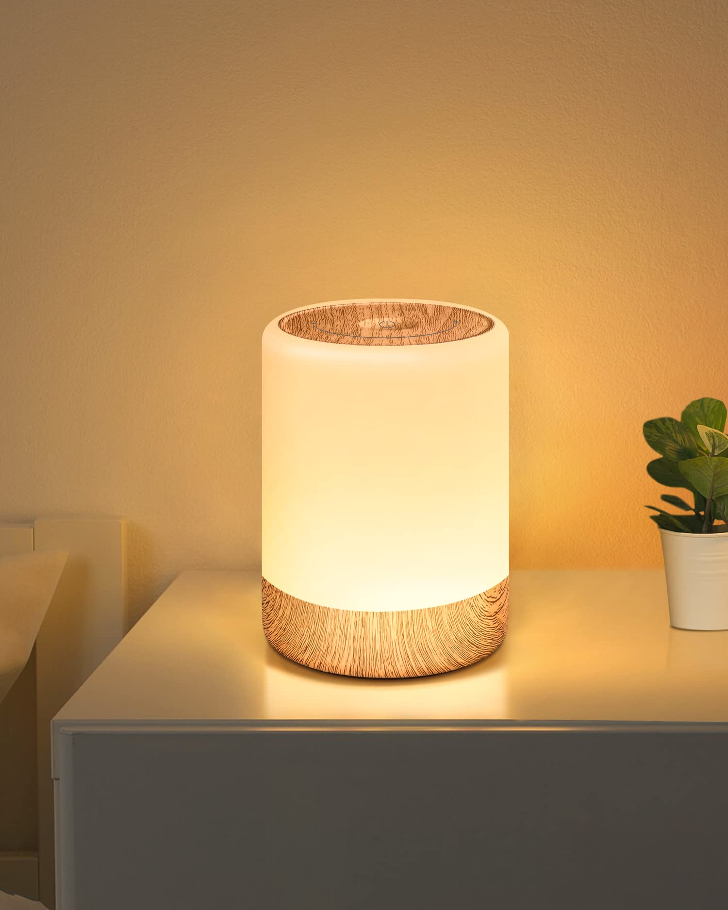 Tischlampe Drahtlose LED - Nacht Tisch - Lampe Touch Dimmbar mit warmem Licht & 256 RGB Farbwechsel, Lampenbatterie Wiederaufladbares Stilllicht Dimmbar mit Timer, Nachtlicht für Kinder