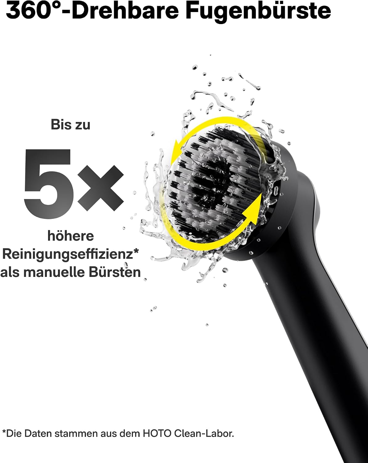 Elektrische Reinigungsbürste Wand, USB-C Kabellose Fugenbürste, IPX7 | 12 Reinigungsköpfen, Bad Putzbürste Elektrisch für Fugen, Ecken, Fußboden, Fliesen, Küche, 3D Druck Reinigung, Bad