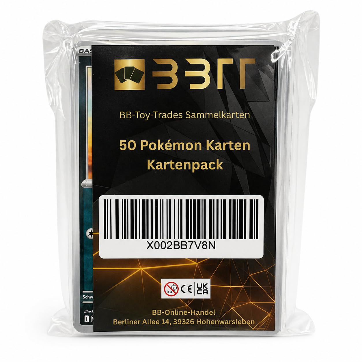 50 x Pokemon Karten + seltene GX EX oder V Karte Starter Pack mit Trainern & Energie - deutsche Sammelkarten Kartenpack