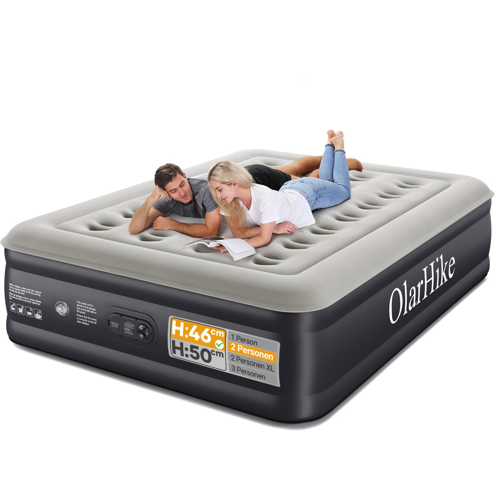 Matelas gonflable autogonflant, lit d'appoint, canapé-lit gonflable, lit gonflable 2 places, matelas gonflable autogonflant pour le camping ou la maison