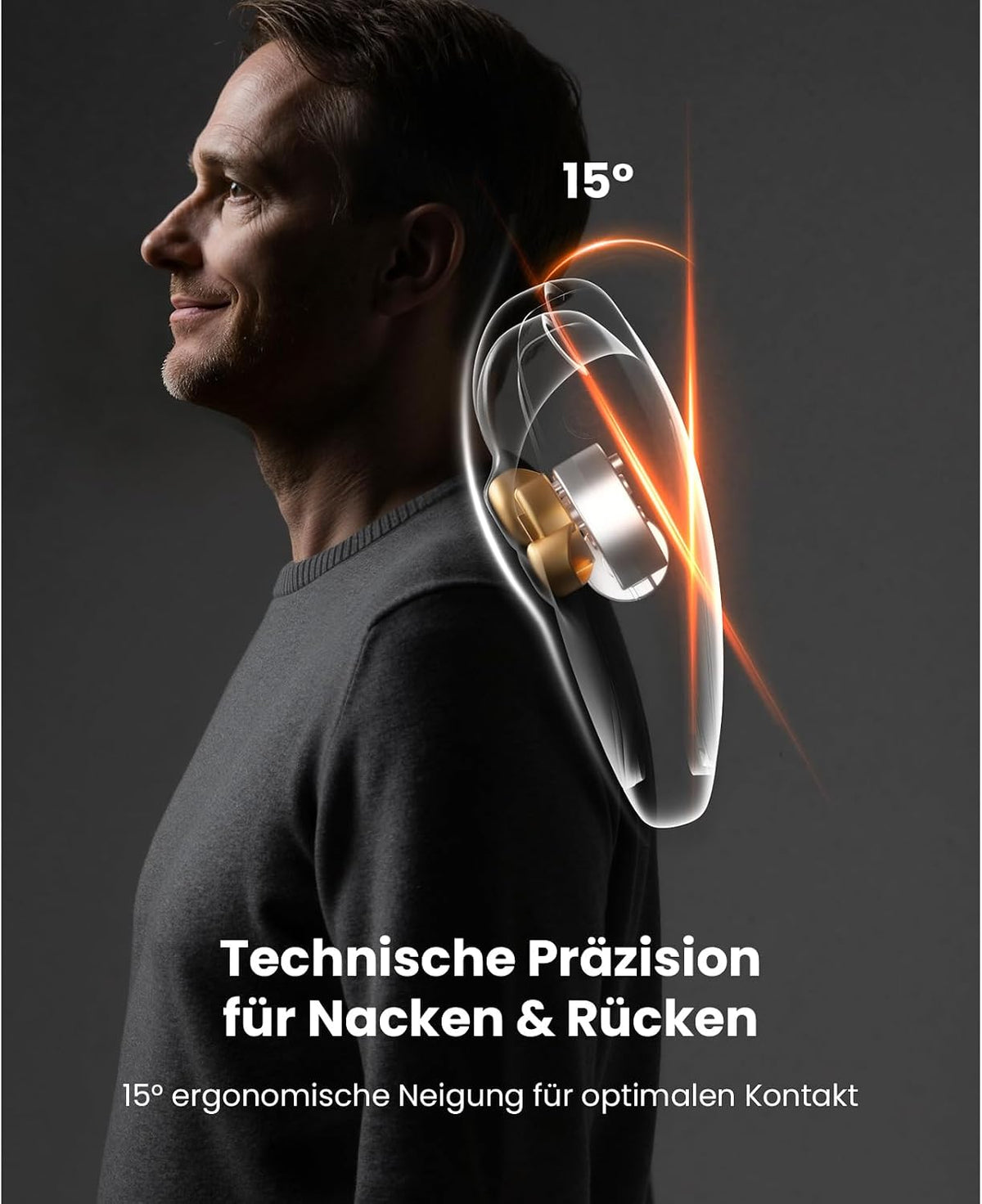 Rückenmassagegerät mit Wärmefunktion, Elektrisches Nackenmassagegerät mit Fernbedienung, Massagegerät für Nacken Schulter Lendenbereich, Entspannung für Zuhause Büro