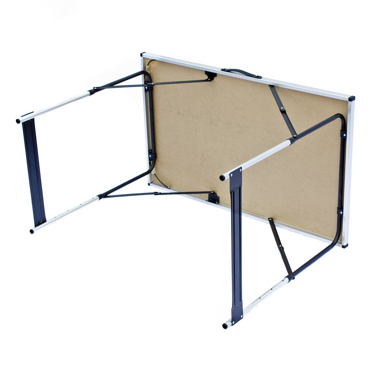 Multifunktionaler Klapptisch, für Camping, Märkte, Tapetentisch, für Feste im Garten, höhenverstellbar, schwarz