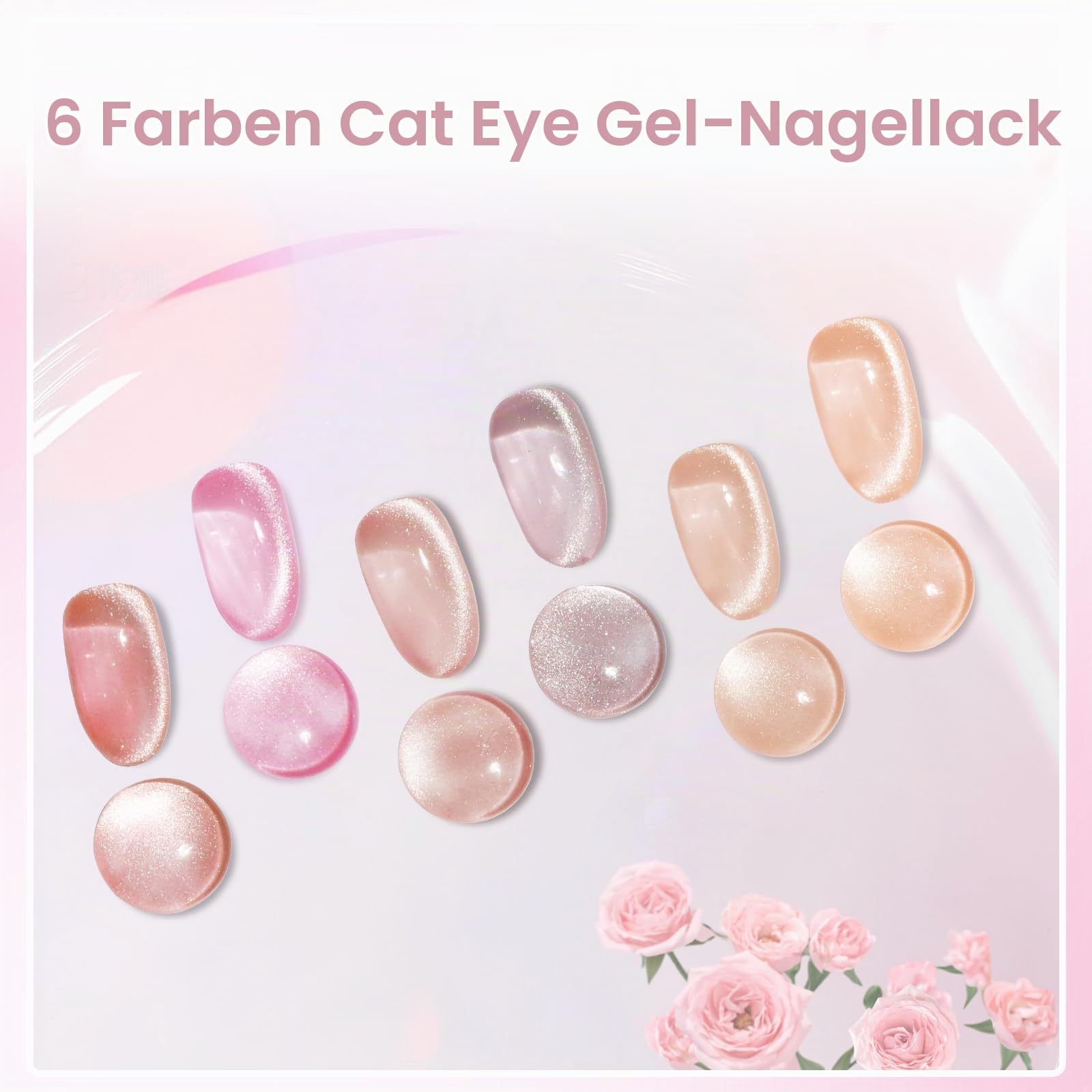 UV Nagellack Thermo 6 Farben UV Gellack Farbwechsel Gel Nagellack