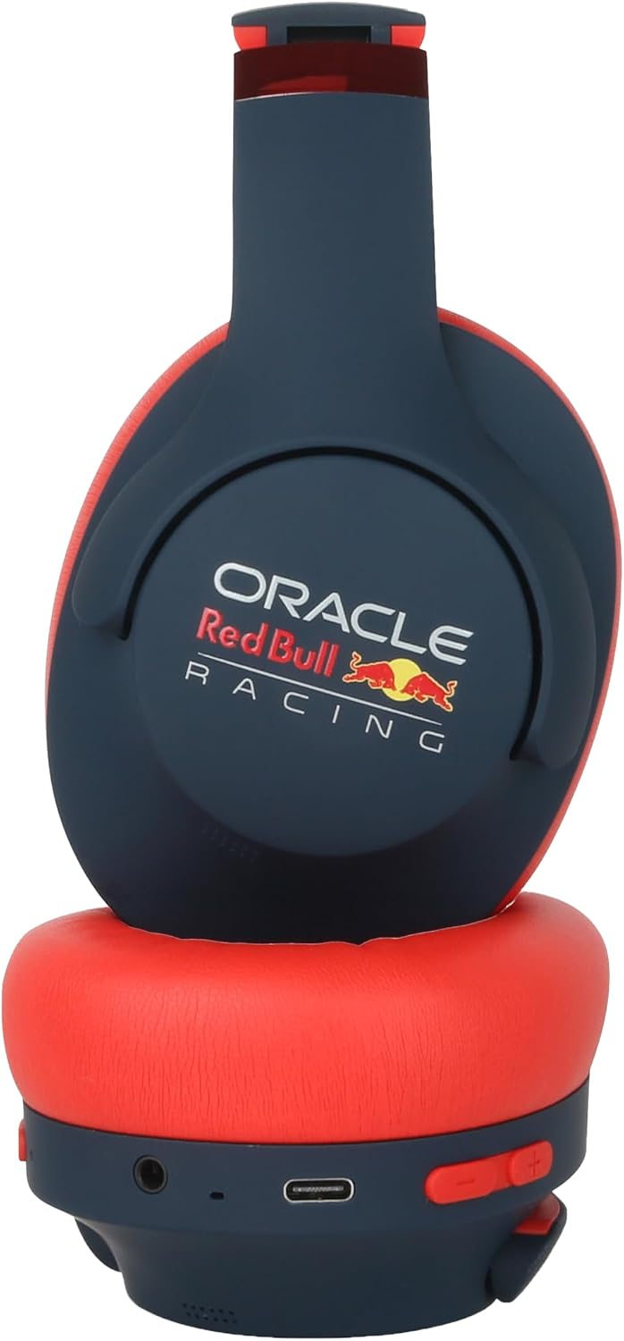 Red Bull Racing Bluetooth Kopfhörer RB-HP130 mit 40mm Treiber, USB-C, 11h Akku, AUX Anschluss, faltbar, kabellos, Over-Ear Headset mit Mikrofon für Musik, Gaming, Telefonate, Reisen & Alltag