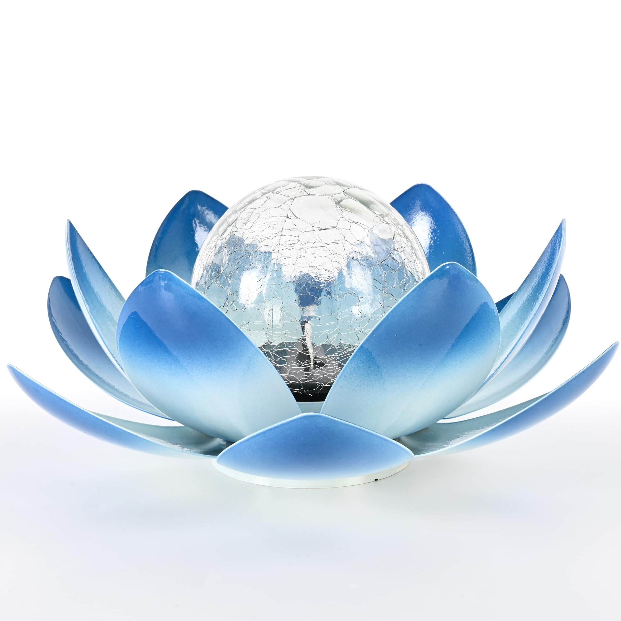 Solarlampen für Außen, Lotus Garten Deko Licht, LED Solarleuchten für Aussen, Wasserdicht Gartenleuchten Solar, Metal, für Terrasse, Garten, Gras, Balkon