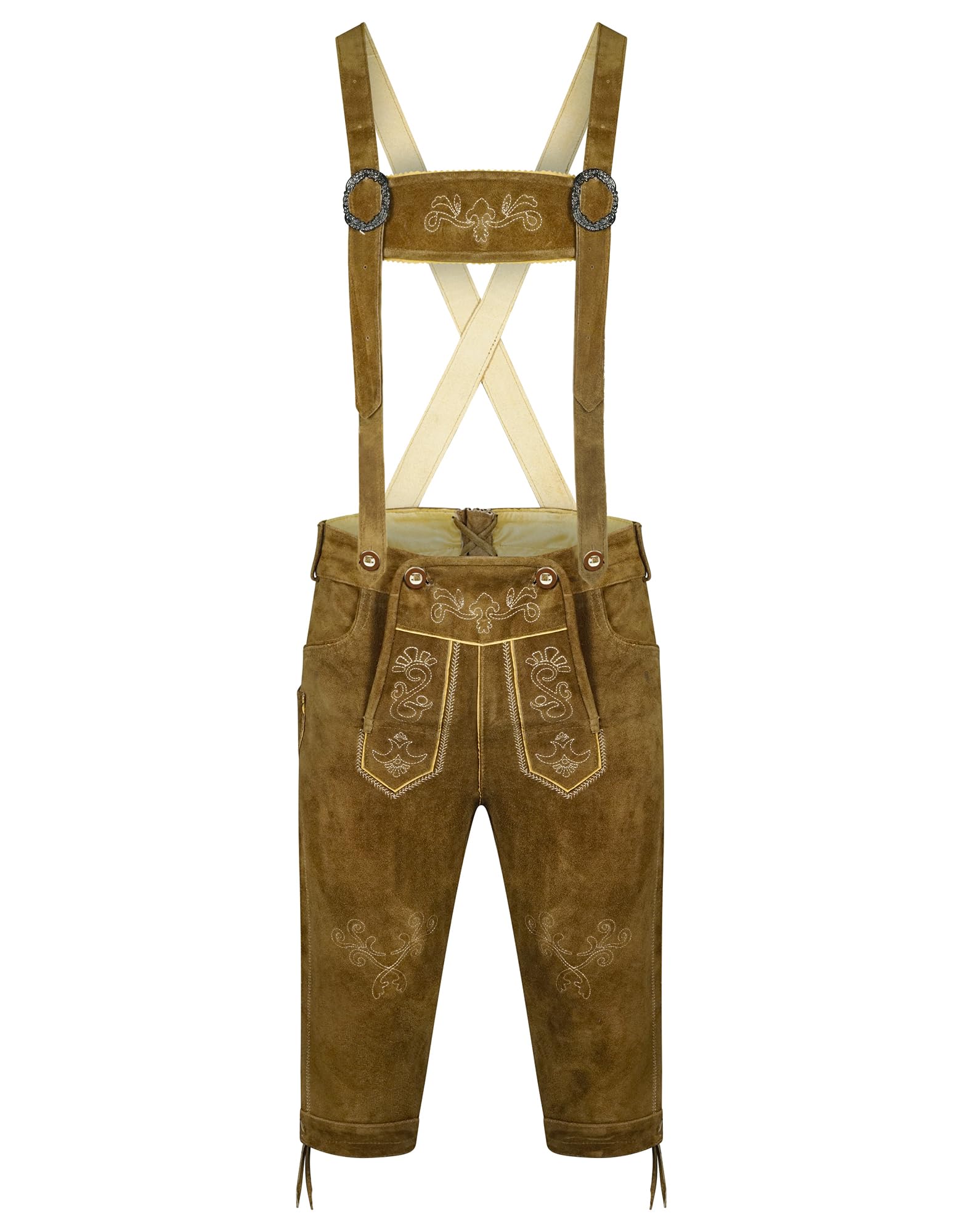 Oktoberfest Kostümset für Herren (Hose + Hemd + Schuhe + Socken) Bayerische Lederhosen, Traditionelle Hosen / NEU & Originalverpackt!