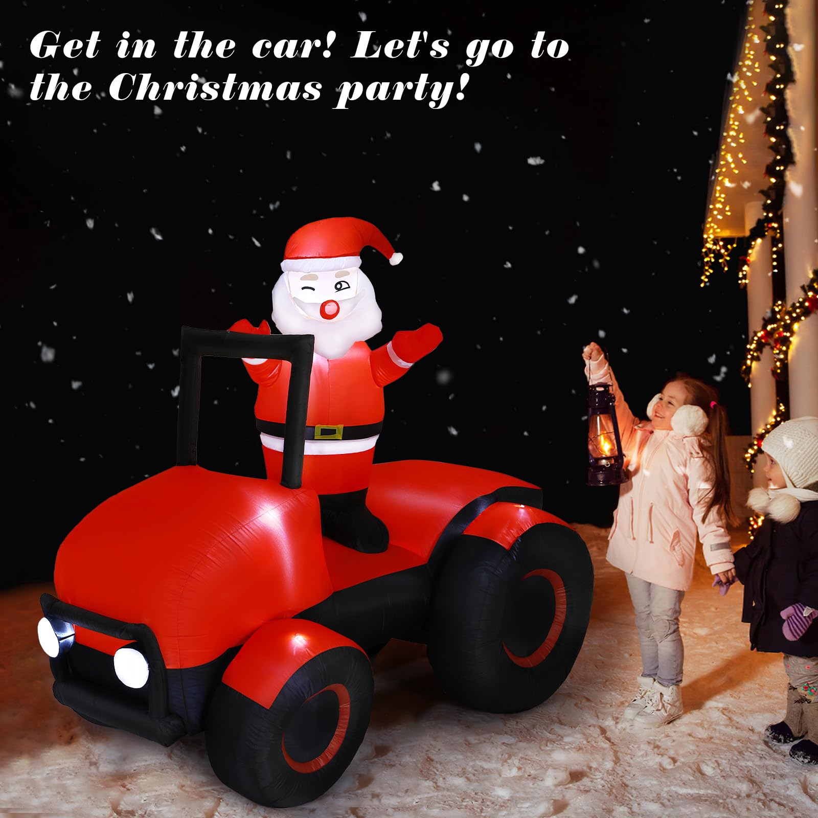 Aufblasbare Weihnachtsdeko, Riesiger Weihnachtsbaum Bogen mit 8 LED Leuchten, Wasserfest Beleuchtet Aufblasbar Weihnachtsdeko Aussen für Hof Garten Feiertag Weihnachtsdekoration