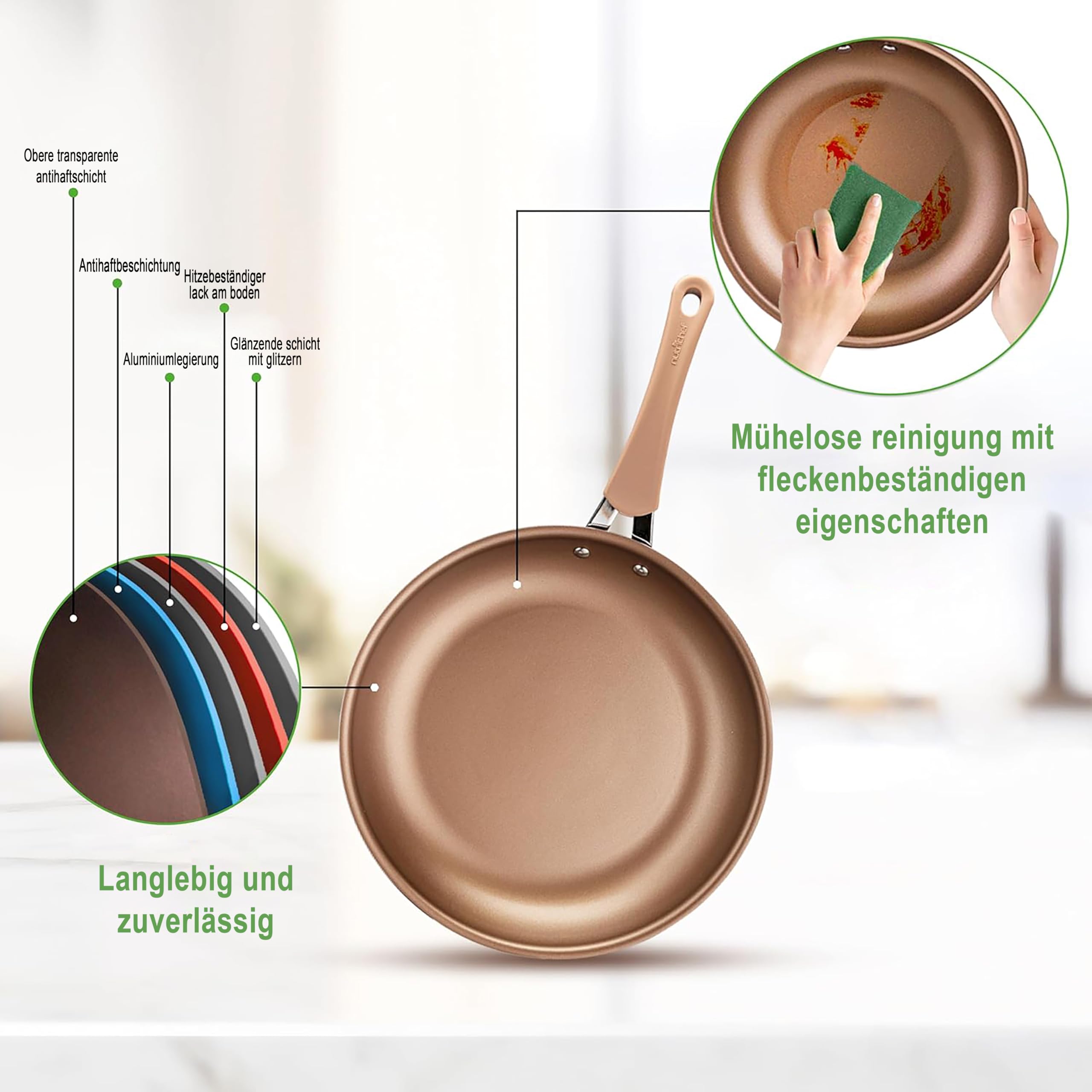 Induktions-Saucepan-Set, 14 Stück, Non-Stick-Beschichtung, Töpfe & Pfannen PFOA/PFOS frei, Kochtopf-Set, Küchenset, Edelstahl, Aluminium - Hochwertiges Kochgeschirr / NEU & OVP!