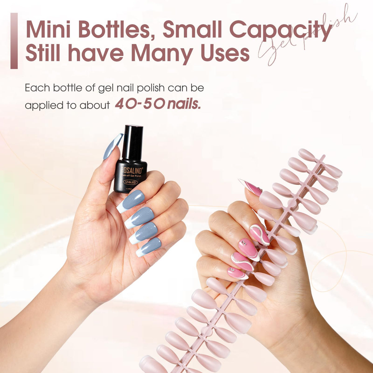 UV Nagellack Set Weiß Rosa Violett Rot Grün Blau Gel