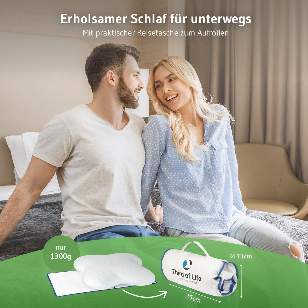 Seitenschläferkissen / Schmetterlingskissen mit Thermo Bezug
