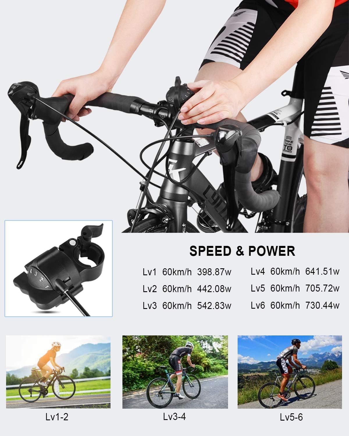 Fahrrad Rollentrainer, Klappbar Stahl Bike Trainer mit Schnellspanner Vorderradunterlage Radtrainer für 26-29 Zoll Fahrradtraining Fahrradfahren Zuhause Indoor