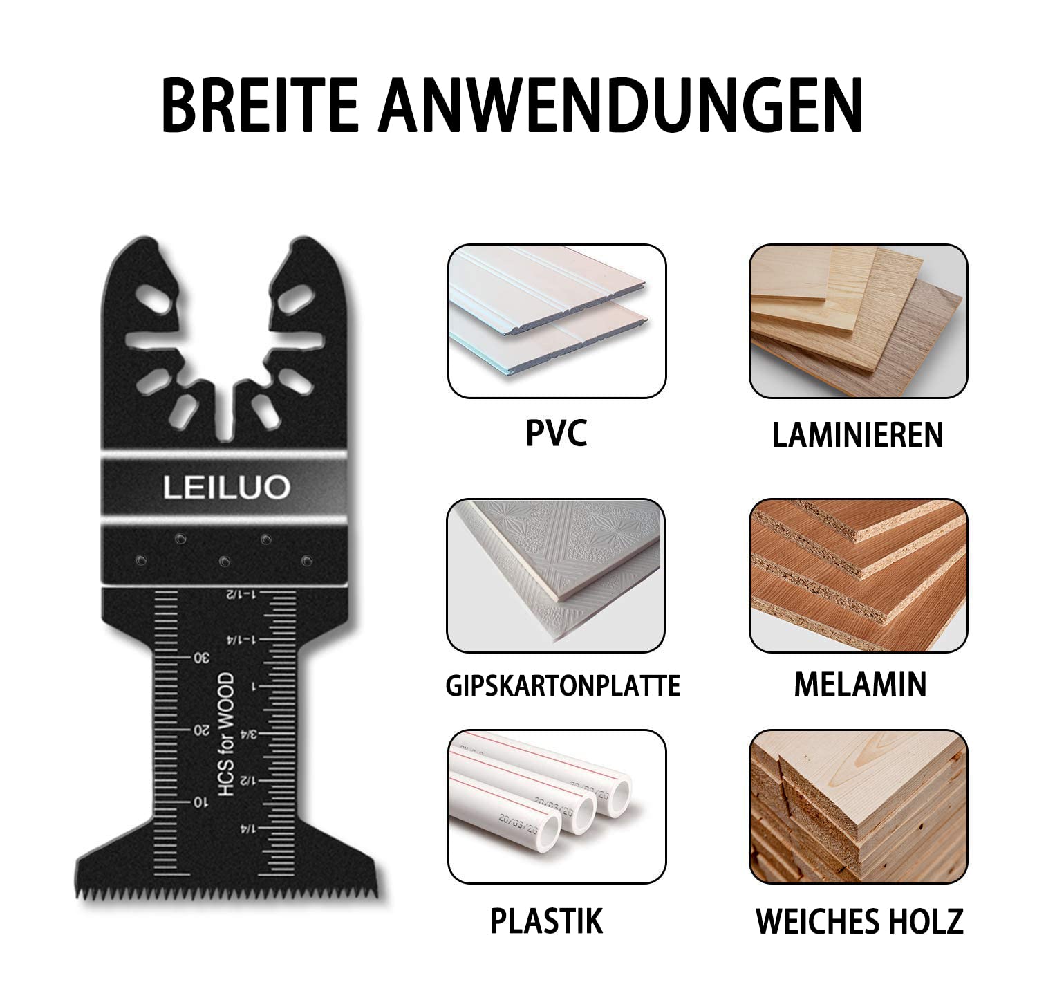 155-teiliges Oszillierendes Multitool Zubehörset Schneiden Schleifen Verfugen Universelle Oszillierende Sägeaufsätze mit Aufbewahrungstasche Kompatibel mit DeWalt Dremel Makita und Mehr