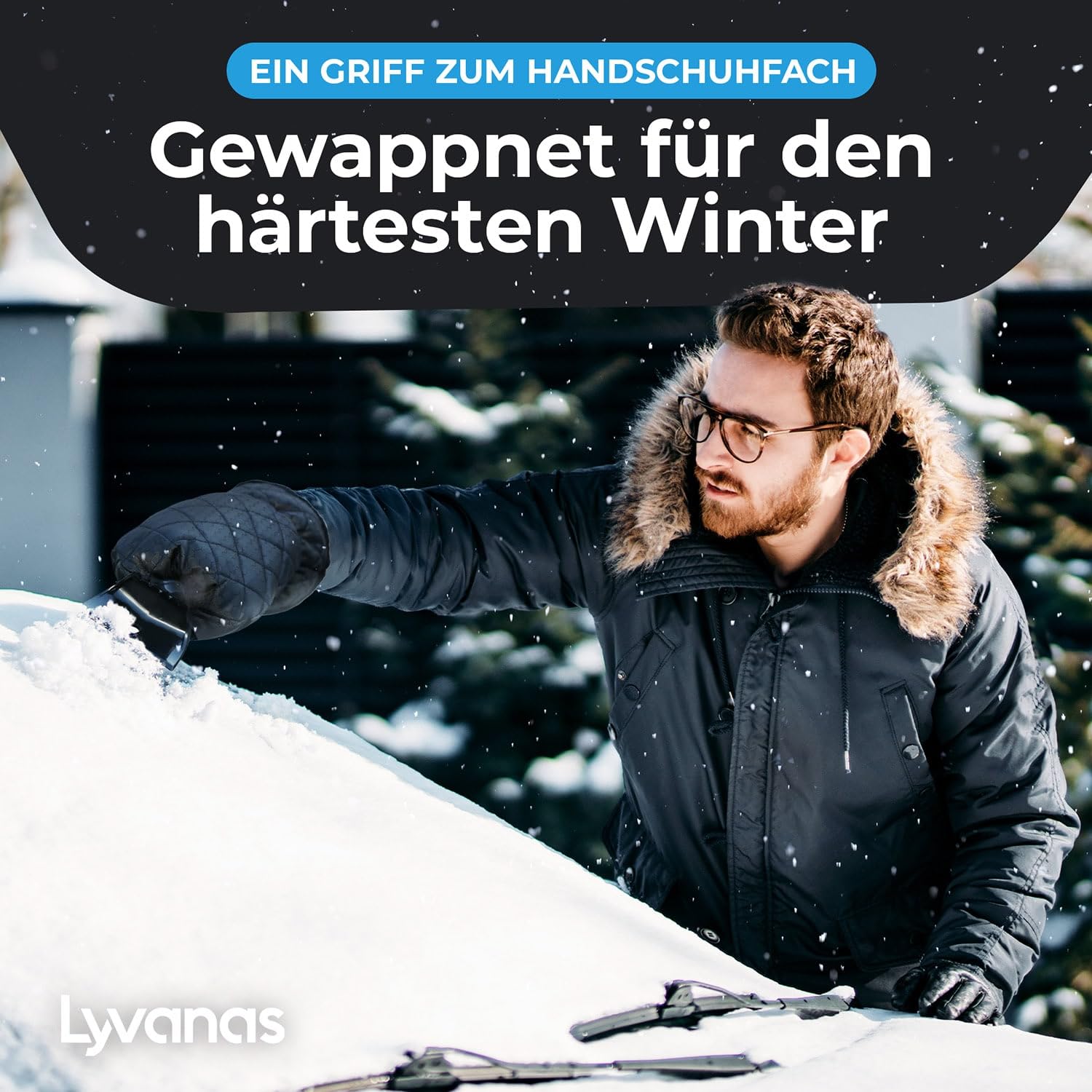 Eiskratzer mit Handschuh Testsieger 2025* - "Ice Monster" - Top-Effizienz kombiniert mit 100% Komfort