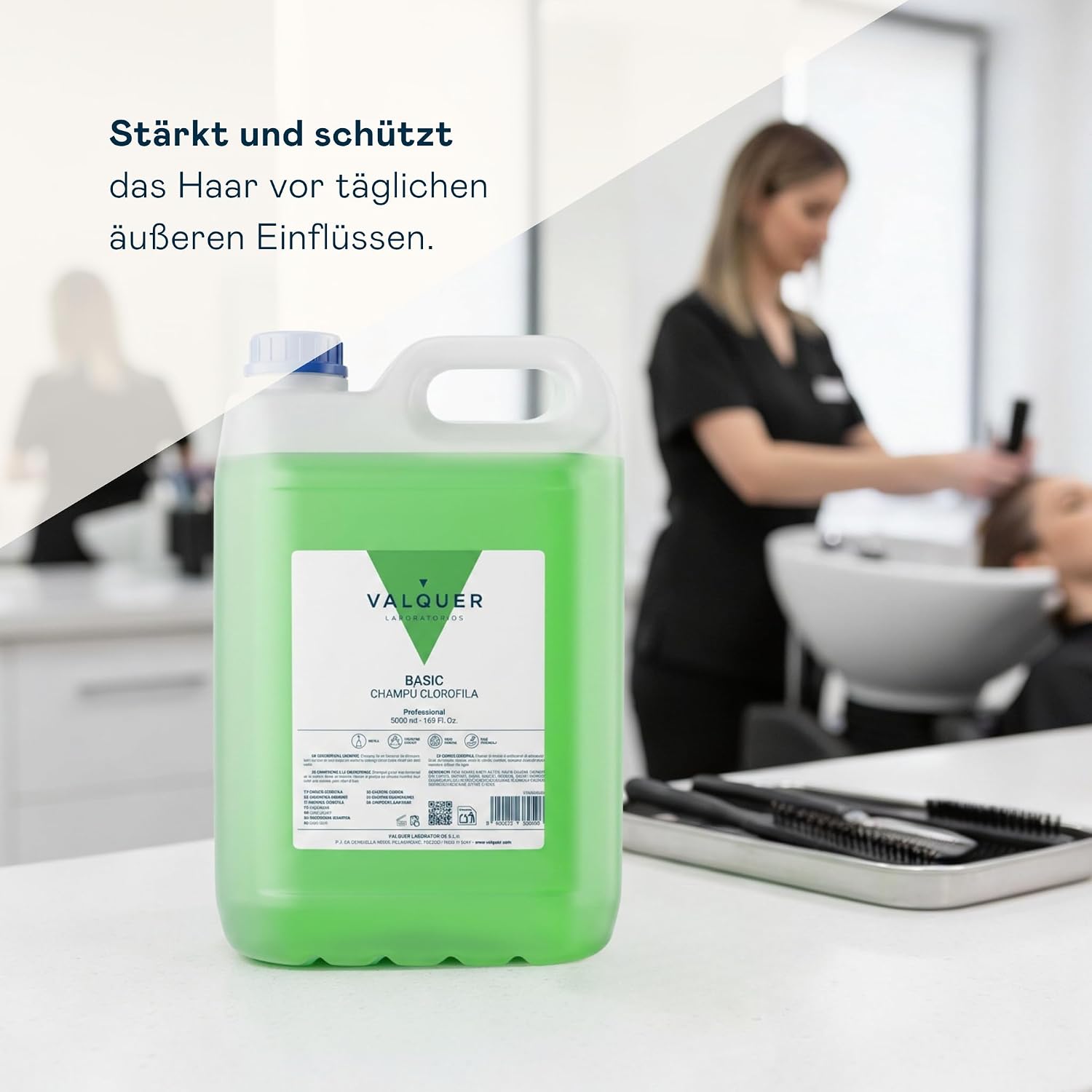 5 L Professionelle Shampoo Flasche | Stärkt und schützt das Haar | Tiefenreinigung und Geschmeidigkeit für alle Haartypen | Vegane Formel, silikonfrei